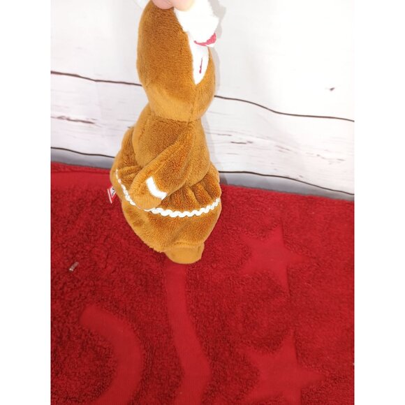Douglas Gingerbread Girl Plush Toy 8" Brown & White Peppermint Dress Made In Chi - Picture 3 of 6